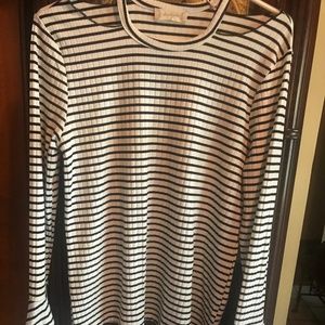 Altar’d  State Women's Medium Black and White Striped Top New
